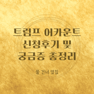 트럼프 어카운트 신청후기 및 궁금증 총정리 썸네일