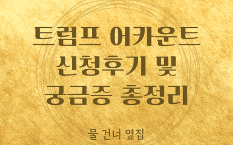 트럼프 어카운트 신청후기 및 궁금증 총정리 썸네일